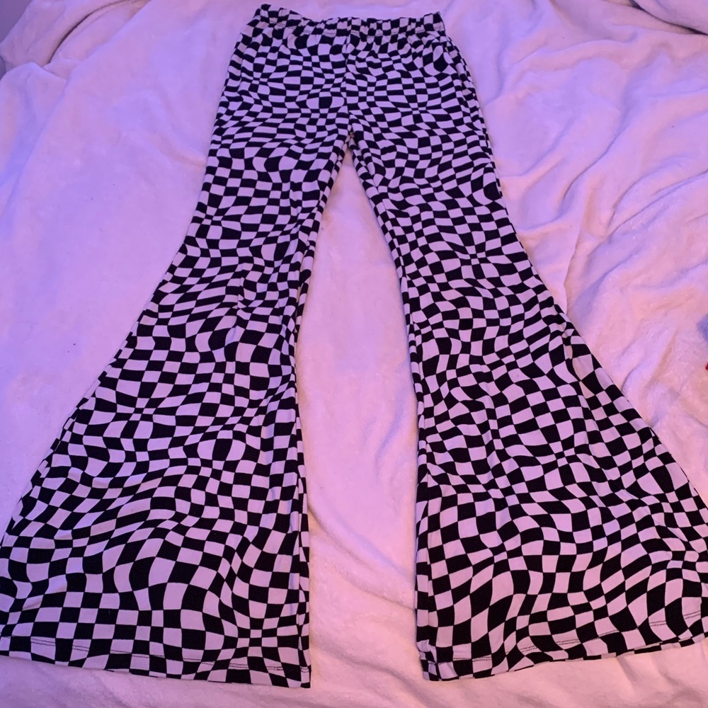 Streetwear Society Checkered Flare Pants